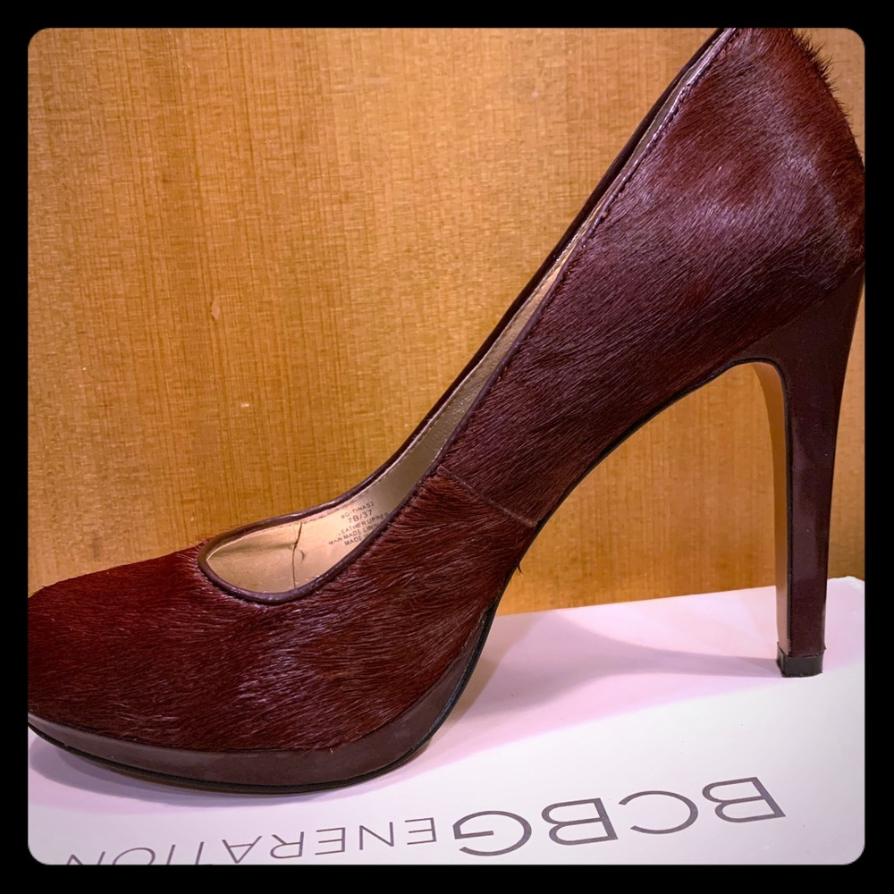 BCBG fur heels